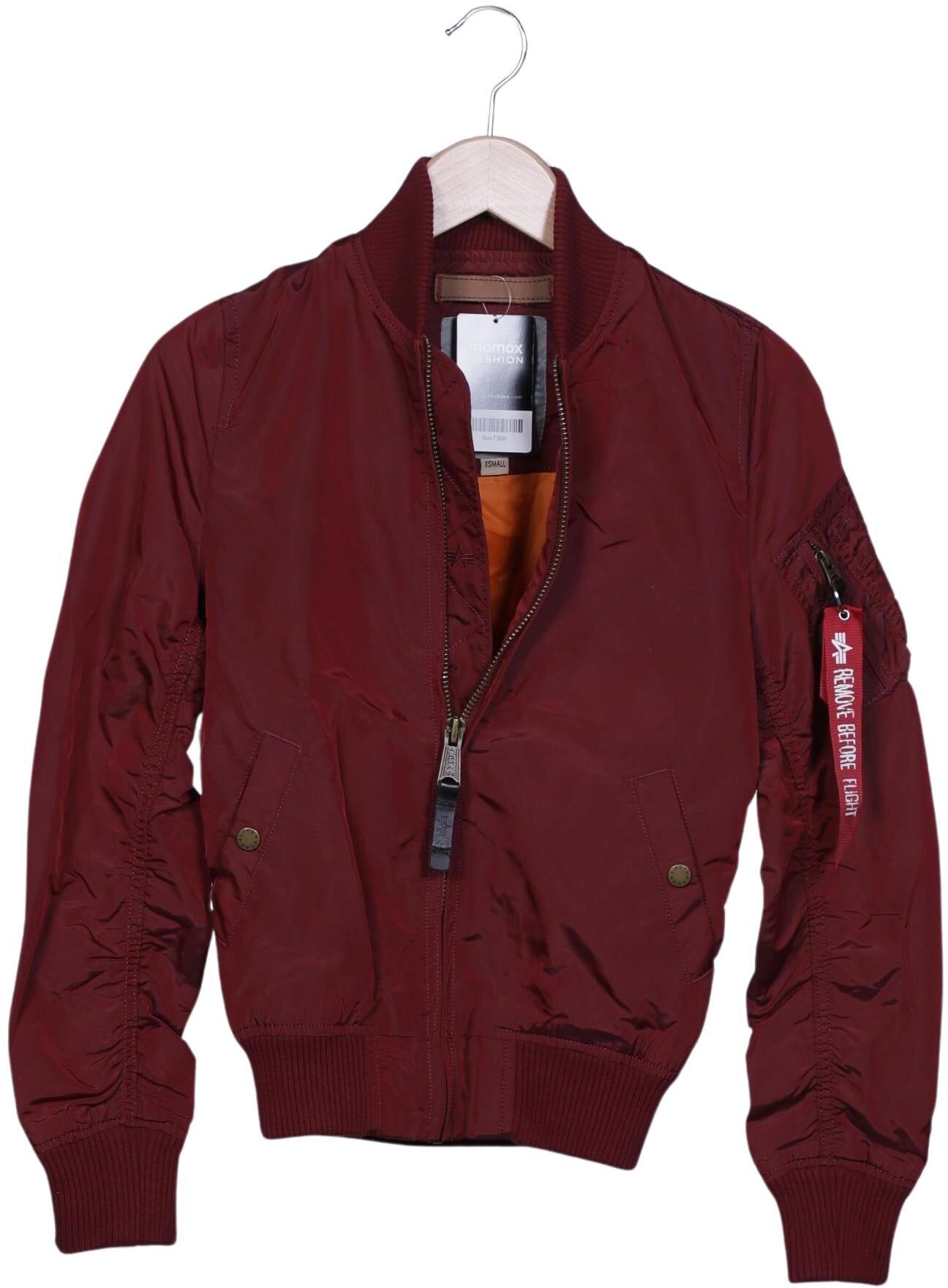 Alpha industries Damen Jacke, Bordeaux, Gr. XS, Synthetik - Second Hand