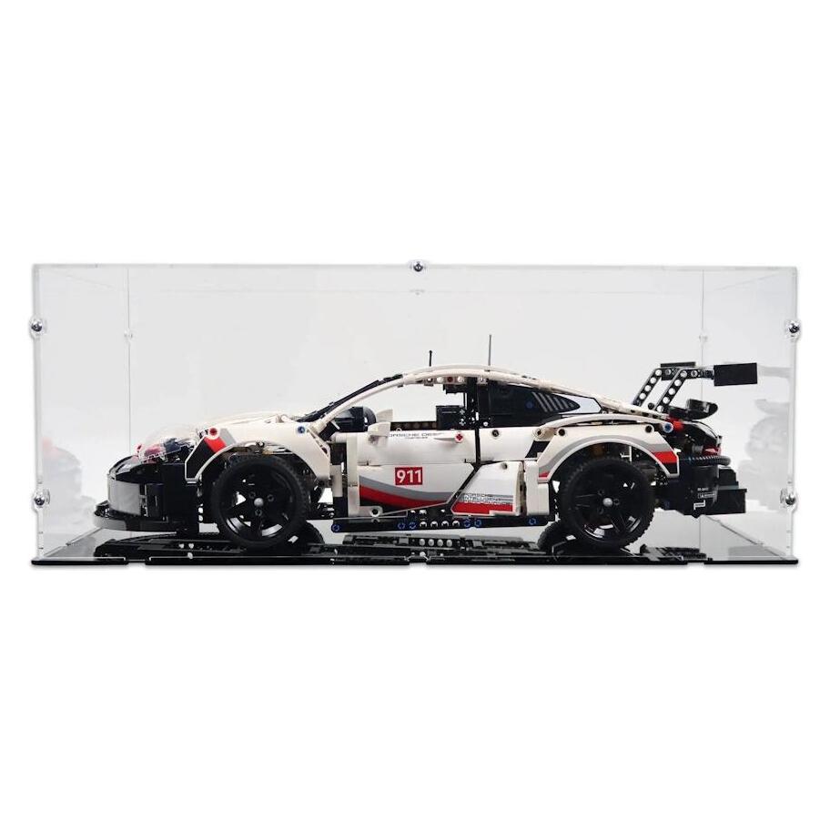 iDisplayit Acryl-Display für LEGO 42096 Porsche 911 RSR (mit schwarzem Boden) (EC653920-BLK)