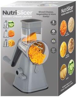 As Seen on TV NutriSlicer Vegetable Slicer Cheese Grater Potato Slicer Salad Chopper with Suction Base