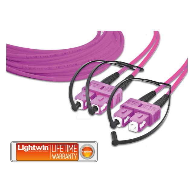 Wirewin Lightwin High Quality Duplex LWL Patchkabel, MM OM4, SC - SC (3 m) (LDP-50 SC-SC 3.0 OM4)