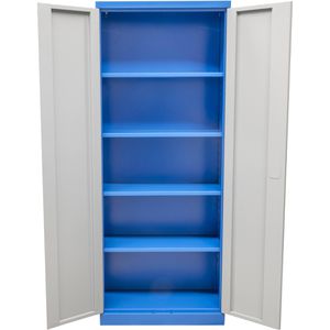 Güde Werkzeugschrank Typ B 40678, aus Metall, blau / grau, mit 4 Fachböden, abschließbar, 79 x 193 x 38 cm