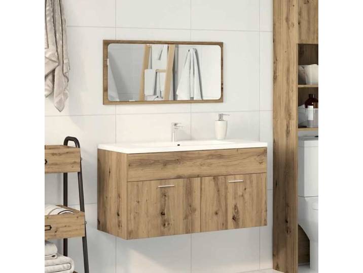 ABBO-SALE*Meuble WC Décoratif JILL'S - Armoire de salle de bain avec miroir - chêne artisanal SOL473703