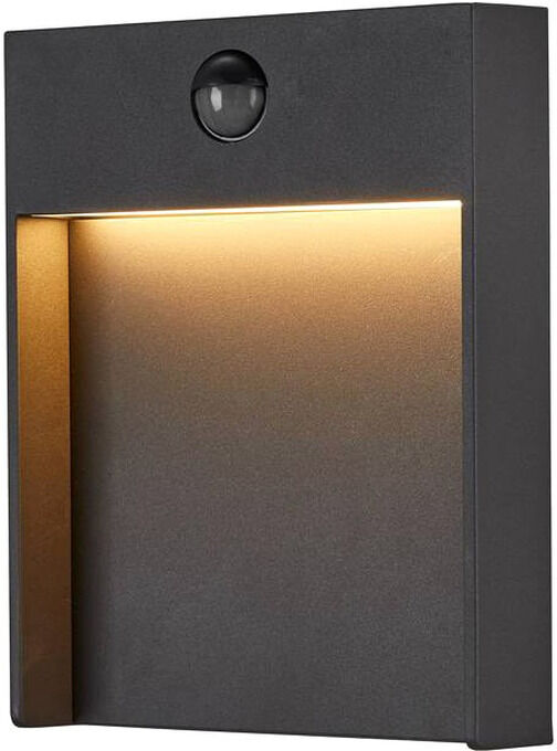 Slv Flatt Sensor, Outdoor Led Wandaufbauleuchte, 3000k, Ip65, Anthrazit - Stand-, Wand- Und Deckenleuchten (Outdoor)
