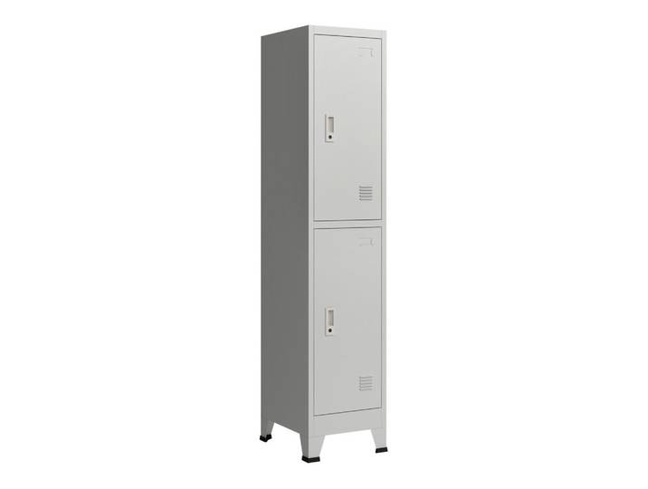 [en.casa] Spind Joroinen, Grau, Metall, Rechteckig, 38x180x45 cm, Garderobe, Garderobenschrank