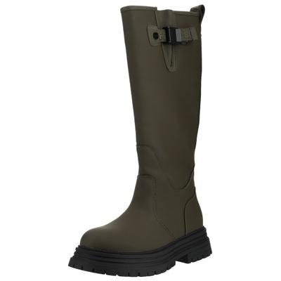 Stiefel BUFFALO "Buffalo Stiefel Lederimitat", Damen, Gr. 40, Lederimitat, grün (khaki), Schuhe Stiefel