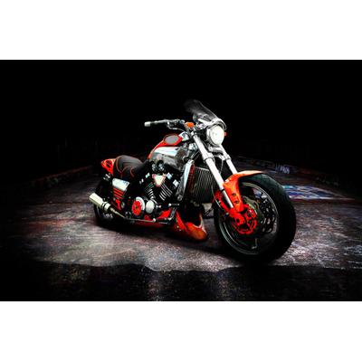 Fototapete PAPERMOON "Motorrad", bunt, B:4m L:2,6m, Vlies, Tapeten