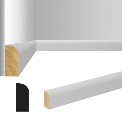 Art3d 96 x 0.75 inch White MDF Wall Covering Molding ,Set of 4