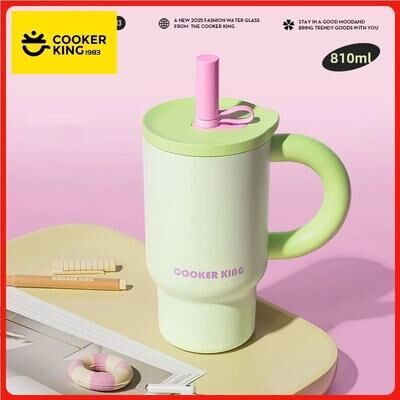 Uplifted Finds COOKER KING 810ml Large Capacity Thermal Tumbler Premium 316 Stainless Steel Insulated Ice Cup green