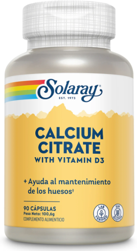 Solaray Calciumcitrat mit Vitamin D3, 90 Kapseln