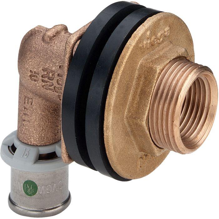Viega Sanfix-P Wanddurchführung 310745 Rotguss, 16xRp 1/2xG 3/4x18mm, winklig