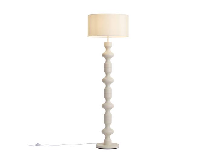 Lampadaire rétro beige avec abat-jour en tissu 160 cm - Captain