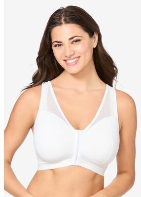 Plus Size Women's The Harper Bra by Leading Lady in White (Size 38 F/G/H)