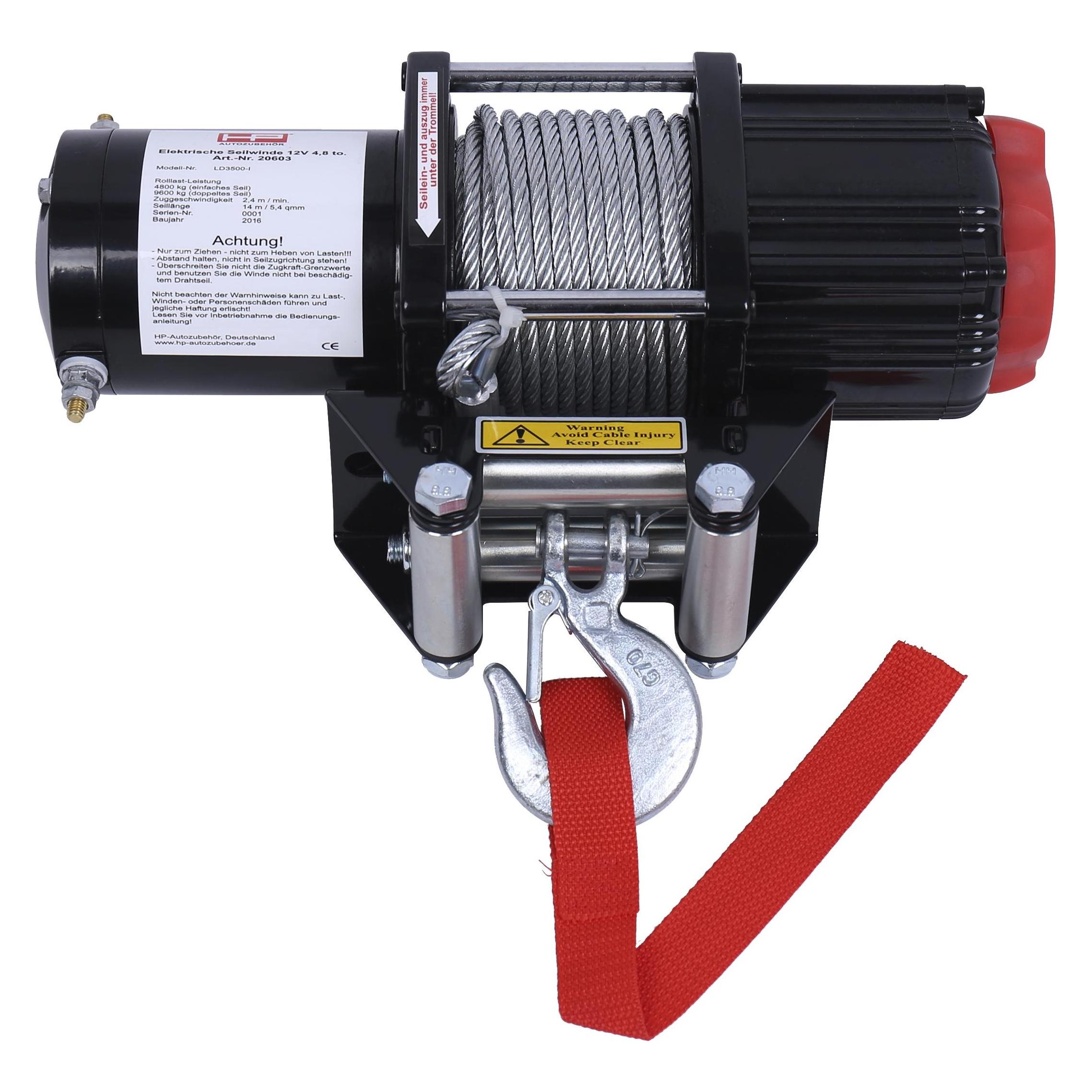 HP Autozubehör Motor-Seilwinde Profi (20603)