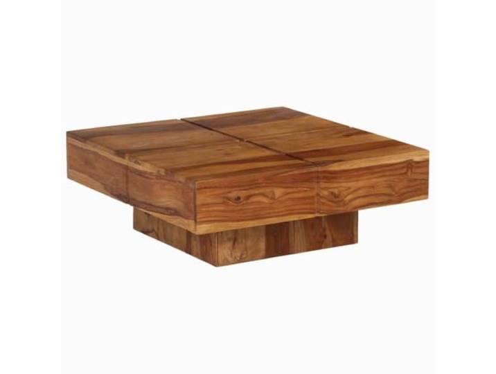 Heofavd Couchtisch Massivholz Akazie 80x80x30 cm Wohnzimmertisch Holztisch