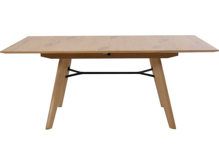 Esstisch K+W KOMFORT & WOHNEN Giacomo IV , braun (asteiche bianco, asteiche bianco, asteiche bianco), B:180cm H:75cm T:90cm, Tische, Esstisch, in Asteiche bianco furniert, 2 Grössen auswählbar, mit Synchronauszug