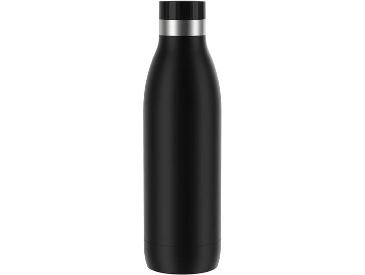 Isolierflasche EMSA Trinkflasche Bludrop , schwarz, H:26,1cm, Edelstahl, Trinkflaschen, Isolierflasche, Edelstahl, Quick-Press Deckel, 360 Trinkgenuss, 12h warm/24h kühl