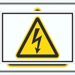 HB-Druck Vorsicht Elektrische Spannung Symbol Aufkleber A3 (297x420mm)