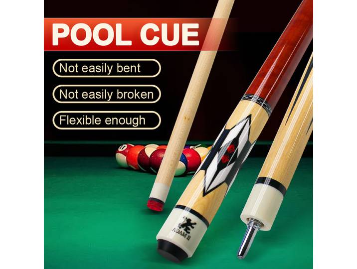 Queue de billard en érable dur canadien de qualité supérieure, pointe de 13 mm en acier à connexion rapide, idéale pour l'entraînement des compétences en piscine à neuf balles et au charom