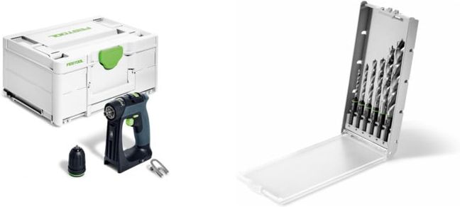 Set Festool Akku-Bohrschrauber CXS 18-Basic + Bohrerkassette BKS SYS3 D3-10 CE/W