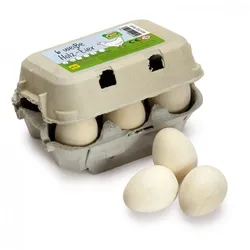 Erzi 17010 Eier weiß - im Karton (6er-Pack)