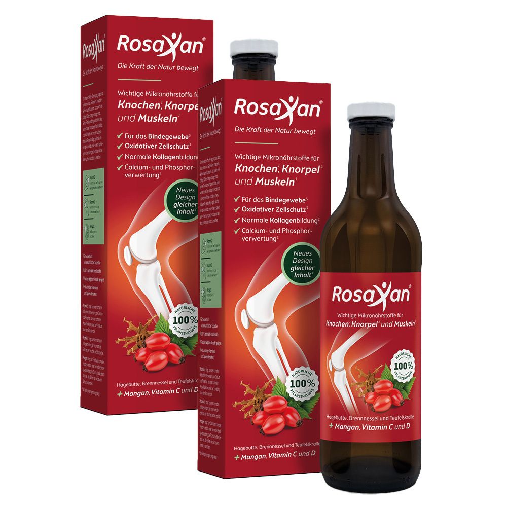 Rosaxan flüssig+Vitamin D Tabletten 20 St Doppelpack 2x750 ml Flüssigkeit