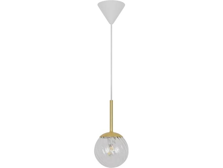 Nordlux Chisell 15-hanglamp-E14-helder gewerveld glas/messing