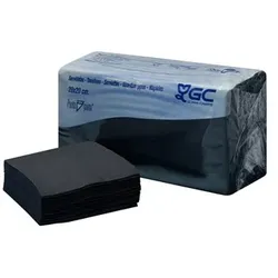 Servietten 20x20 2Fls Schwarz P&P 3x100un