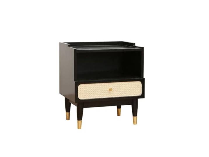 Schlafzimmer-Nachttisch Nachttisch Im Nordischen Stil For Kleine Wohnungen Schwarze minimalistische Sofaseite for das Schlafzimmer zu Hause