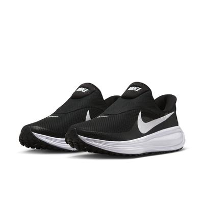 Laufschuh NIKE "Nike Revolution 8 EasyOn", Damen, Gr. 40,5, schwarz-weiß (schwarz, weiß, anthrazit, wolf grau), Synthetik, Textil, Schuhe Laufschuh, leichtes An- und Ausziehen durch EasyOn-Technologie