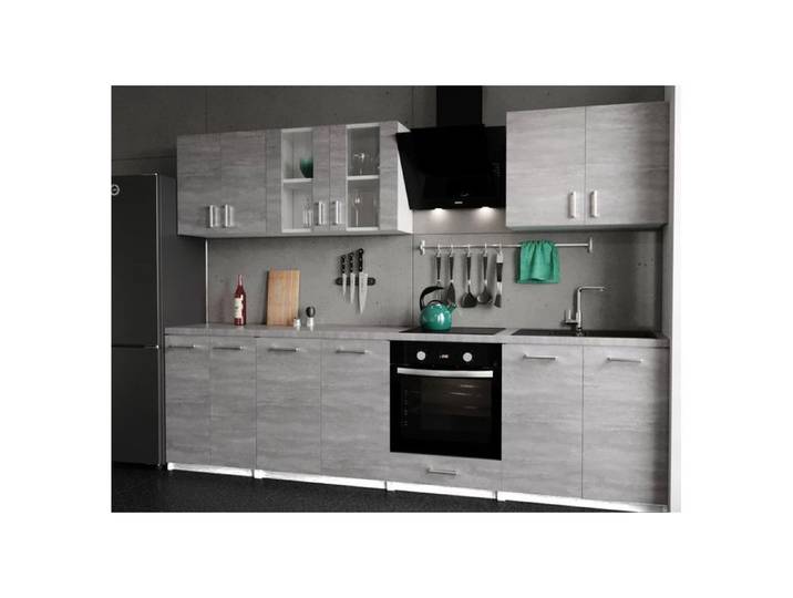 Cuisine Leco Beton 280 sans plan de travail