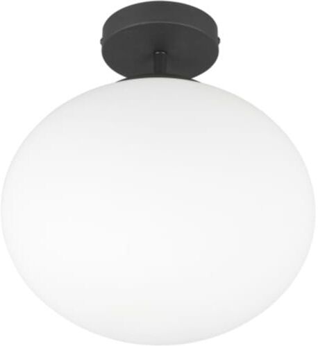 Trio Lighting Plafonnier design en verre noir Noir 30x33x30cm