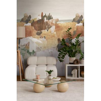 Fototapete LIVING WALLS "The Wall 4 Eyecatcher – Abstrakte Grafiklandschaft Vlies-Fototapete", braun (natur), B:1,59m H:0m L:2,8m, Vinyl, Vlies, Tapeten, Abstrakte Grafiklandschaft mit fließender Tiefenwirkung