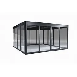 SunElements Design Gewächshaus SunCasa Power mit Photovoltaikdach 4.4 anthrazit-metallic, Wände: 6mm Acrylglas, Dach: Doppelglasmodule 5 % Transparenz