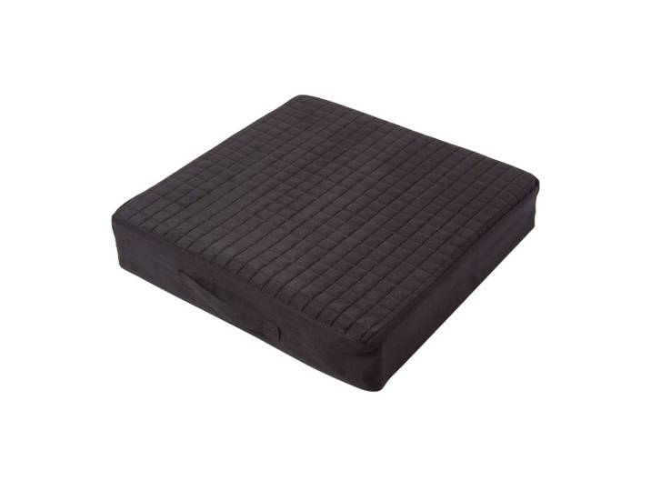 SITZKISSEN orthopädisch 50/50/10 cm – Velours Sesselkissen schwarz