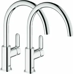Grohe 2x Spültisch-Einhebelmischer BauEdge - 31367000 - schwenkbarer Auslauf
