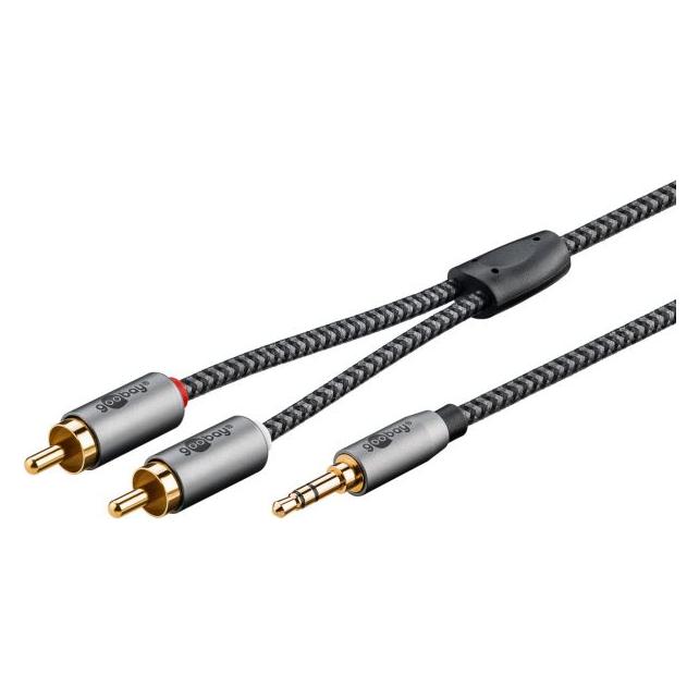 Goobay 3.5mm Klinke - 2x Cinch (3 m, Cinch Kabel) (65289)