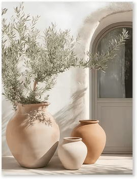 Inspire Curations Mediterranean Olive Tree Canvas Wall Art Rustic Countryside Landscape Poster lc028 1 30x40cm Unframed
