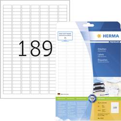 Herma 4333 Universal-Etiketten 25.4 x 10 mm Papier Weiß 4725 St. Permanent haftend Tintenstrahldrucker, Laserdrucker, Farblaserdrucker, Kopierer, Farbkopierer,