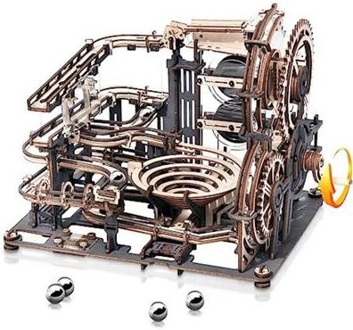 Uplift Treasures Robotime Rokr Marble Spaceport 3D Wooden Puzzle Kit stlga01