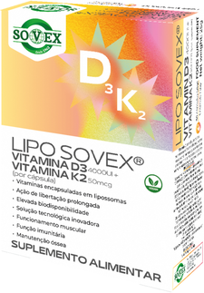 Lipo Sovex D3 K2 30 cápsulas