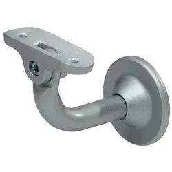 GA-Handlaufstütze, 4511, mit gewölbter Auflage, Aluminium, silber einbrennlack.