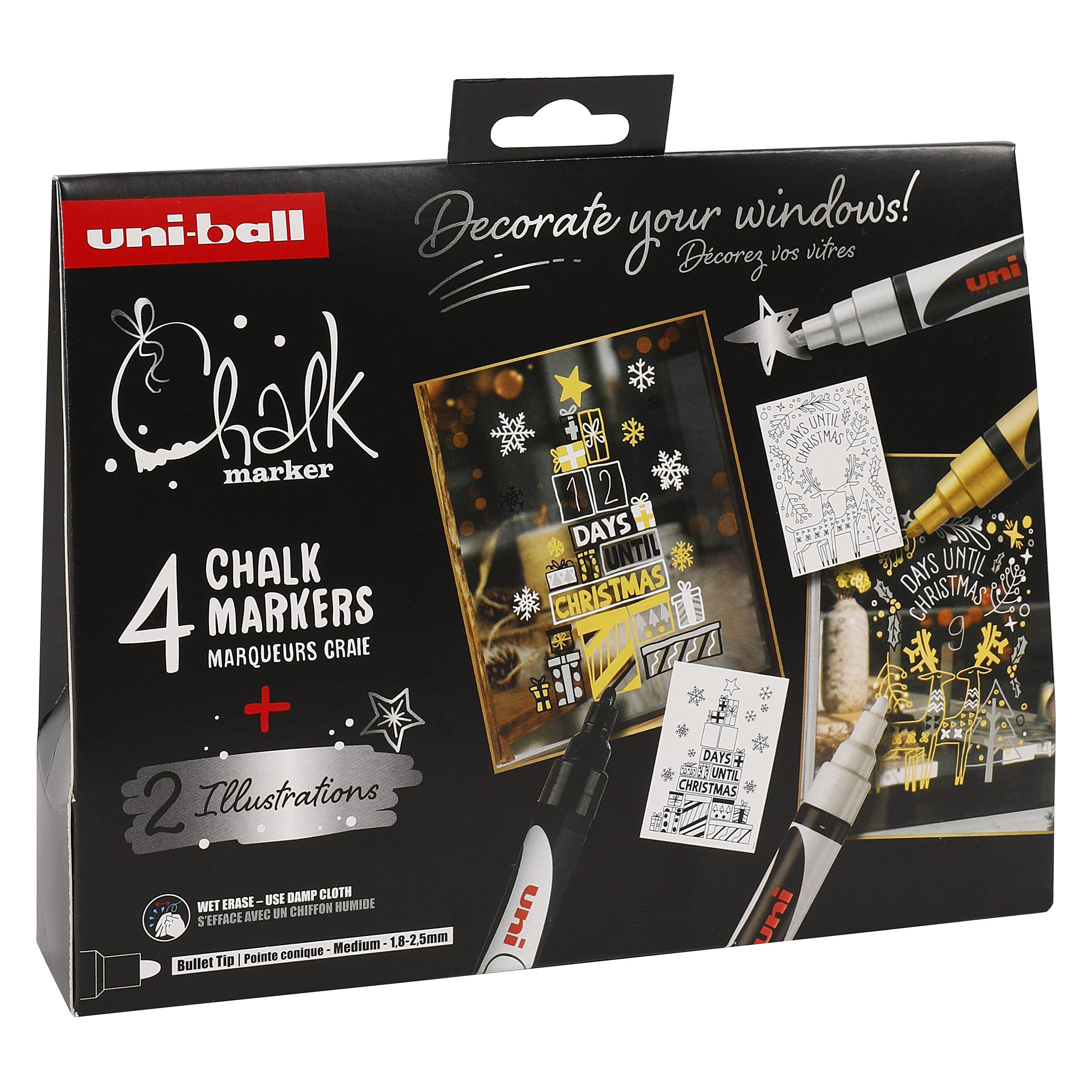 Uni-ball Chalk Marker (4x) (PWE5M.4P-2)