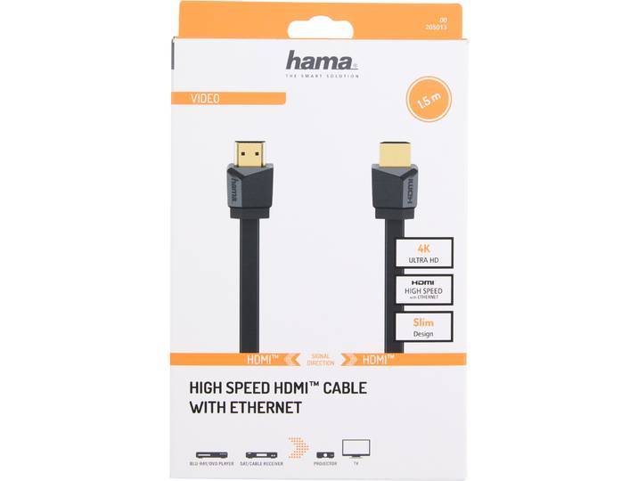 Hama High Speed HDMI™-Kabel Flexi-Slim, 4K, 1,5 m