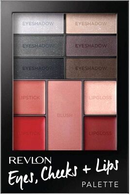 Revlon Makeup Palette Eye Shadows, Cheeks + Lips 200 Seductive Smokies