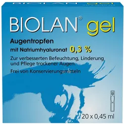 Biolan Gel Augentropfen 20X0,45 ml