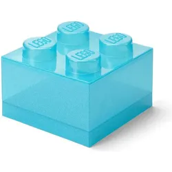 LEGO, Spielzeugaufbewahrung, Storage Brick 4 Top Lid Glitter Light Blue