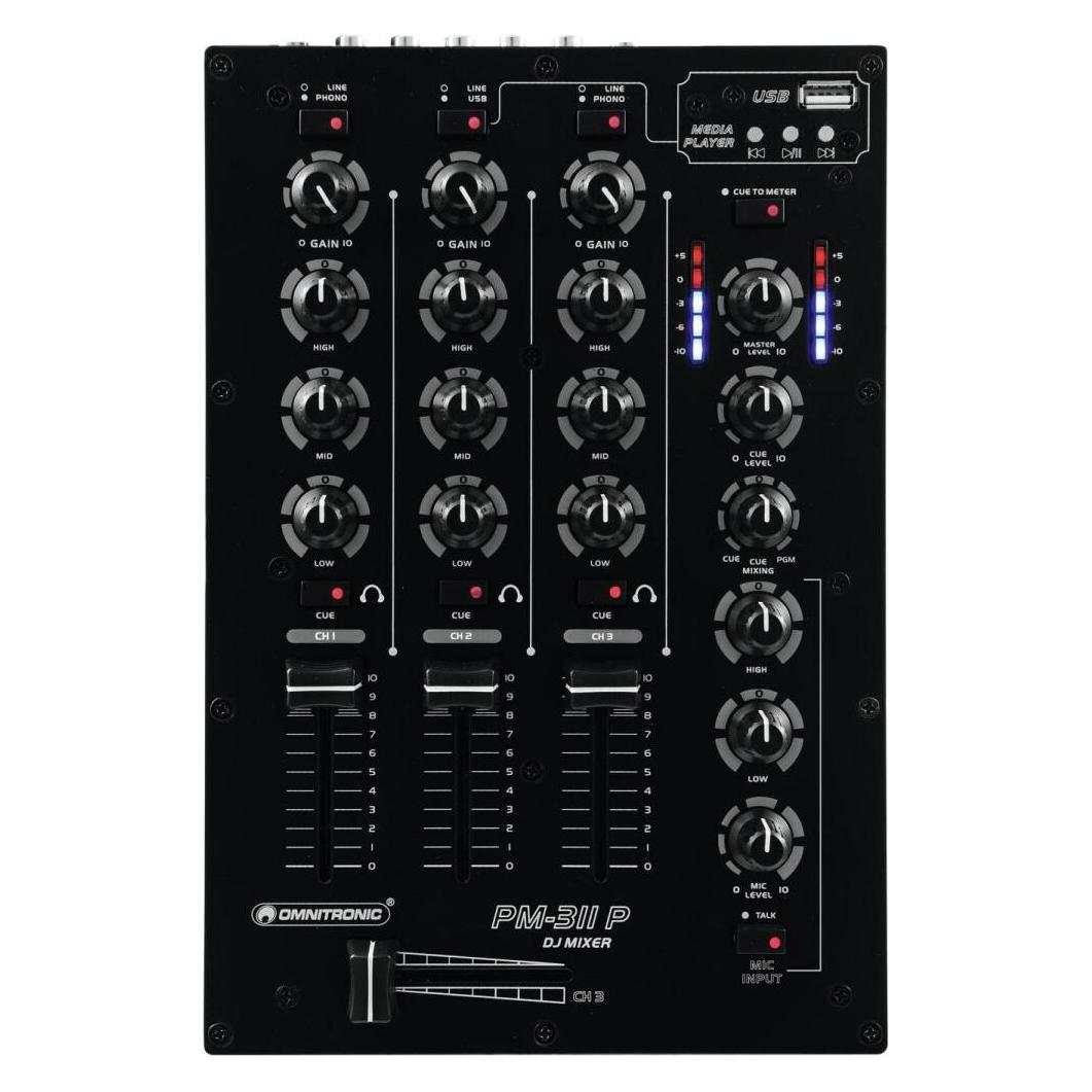 Omnitronic PM-311P DJ-Mixer mit Player (10006879)