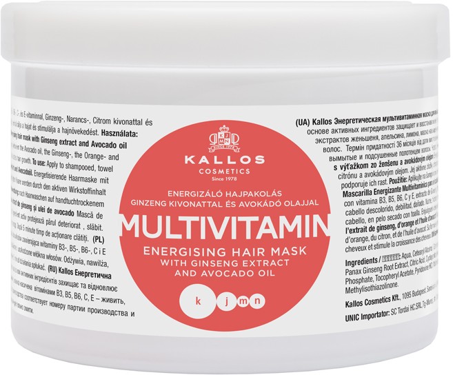 Kallos KJMN Multivitamin Energising Hair Mask 500 ml KA-KJMN1766