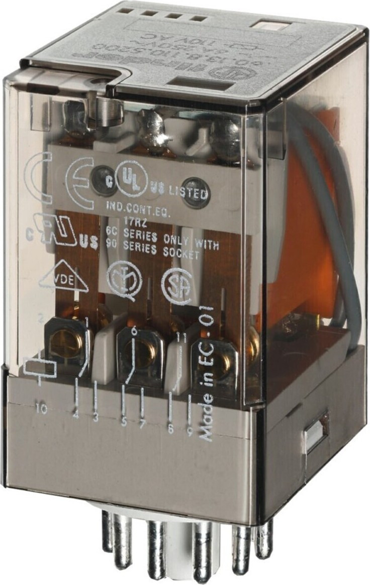 Finder Relais met 11 polen, 230VAC, 3W