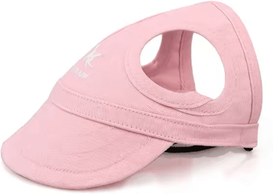 Inspire Picks Adjustable Dog Baseball Cap Cute Pet Sun Hat With Ear Holes For Outdoor Use pink m